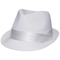 All White classic fedora