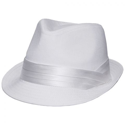 All White classic fedora item:CH707G|Mycubanstore display picture 1