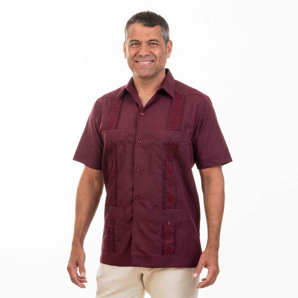 Embroidered Cotton Blend Guayabera|On ...