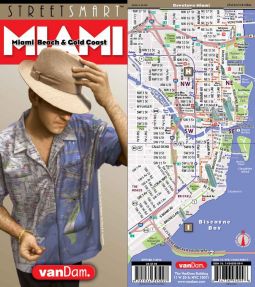 Streetsmart Miami Map By Vandam - City Street Map Of Miami, Florida - Laminated Folding Pocket Size