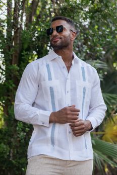 Sol & Brisa Linen Accent Guayabera – Long Sleeve