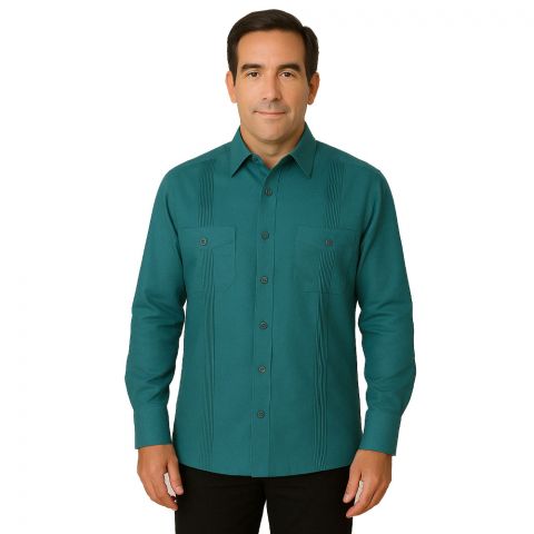 Mycubanstore item:MCS306 Deluxe yucateca long sleeve linen wedding 