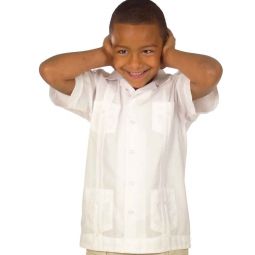 Cotton Blend Traditional Boy Guayabera