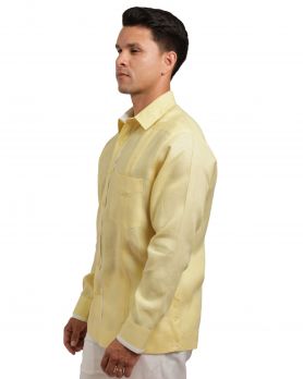 Long Sleeve Yucateca Chacabana with trim details.