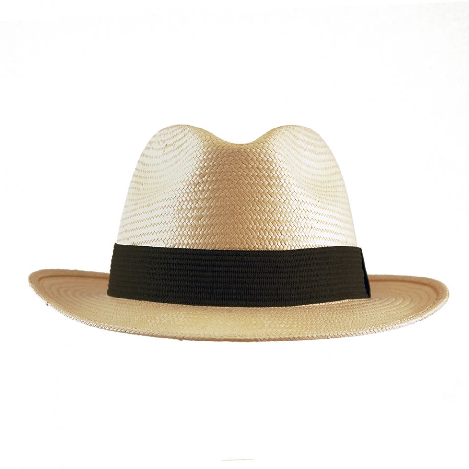 Hat handmade style fedora, in palms white Alpine Western Palm Fedora Straw Hat | Two Roads Hat Co  main image 2