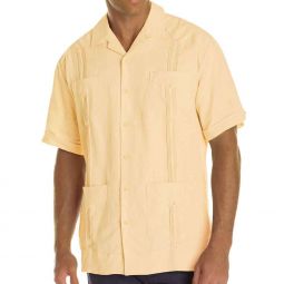 Cubavera Men's Short Sleeve 100% Linen Guayabera