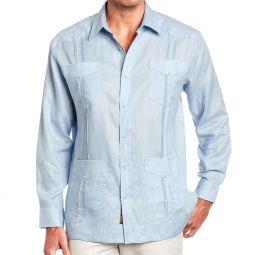 Cubavera Men's Long Sleeve 100% Linen Guayabera