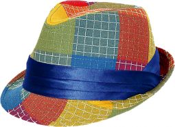 Hip Fedora Hat With Mixed Colors