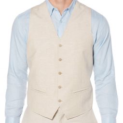 Men's Linen Blend Suit Vest