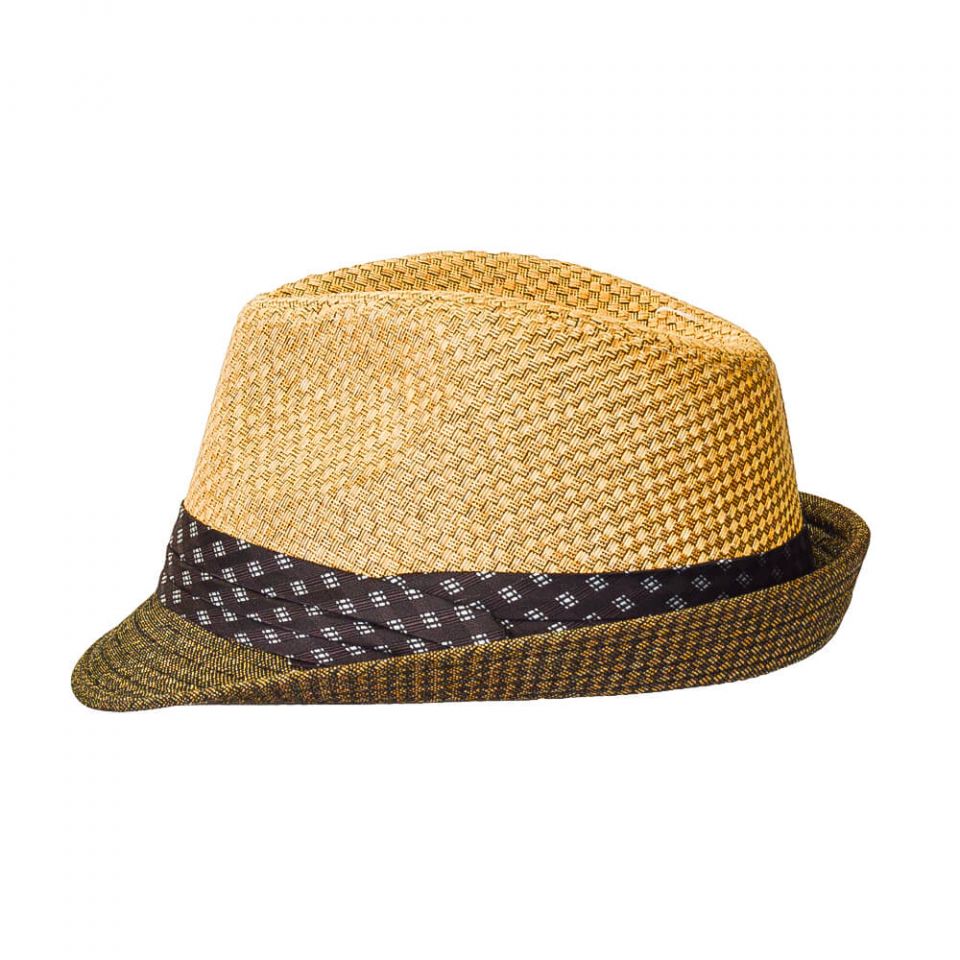 Mycubanstore item:T707K Toyo two tones tan fedora display picture 3