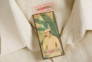 Linen Short Sleeve Guayabera Detail
