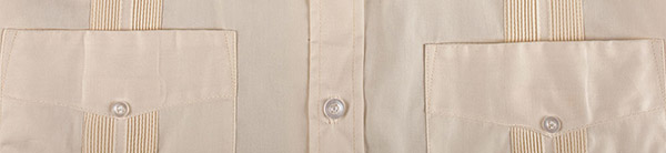 Long Sleeve Guayabera Top Back Detail