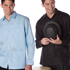 Long Sleeve Guayabera Fitting Detail