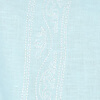 V neck Mao Collar Simple Pattern Short Sleeve Chacabana. - White