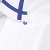 Striped Pattern Trim Chacabana. - White/Black