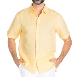 Embroidered linen wedding shirt
