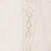Long sleeve embroidered linen shirt - White