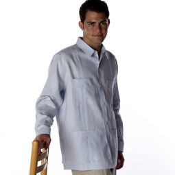Deluxe french cuffs  linen guayabera shirt