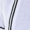 Linen Camp Shirt guayamisa with pinstripes. - Mint
