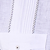 Linen chacabana shirt with collar and front details - Mint