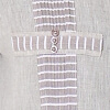 Linen chacabana shirt contrasting front panels. - White/Black