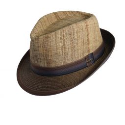 Natural Fedora With Brown Band