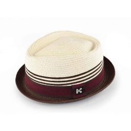 Small Brim Fedora In Brown-Burgundy