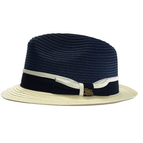 Sappa Classy Headwear Fedora Mycubanstore item:Z1904 White Black fedora by Sappa main image 2