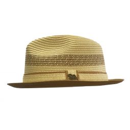 Beige fedora hat by Zappa.