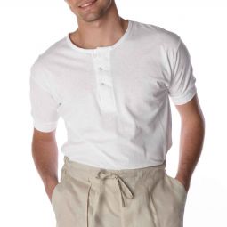 Short Sleeve Old Cuban Style Undershirt 100% Cotton