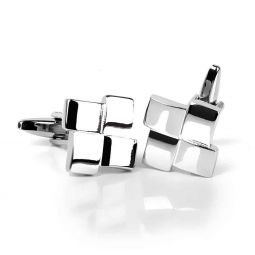 Silver Rectangles Cufflinks