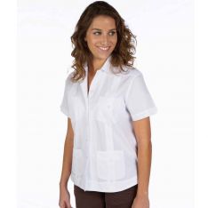 Guayabera Shirt For Women Basic Style Polycotton
